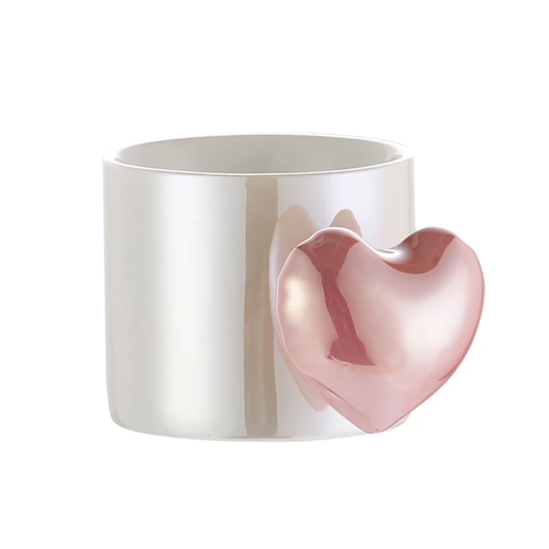 

Cute Ceramic Mugs with 3D Heart Shaped Handle High-Value Gift Water Cups Afternoon Tea Milk Coffee Cup and Mug