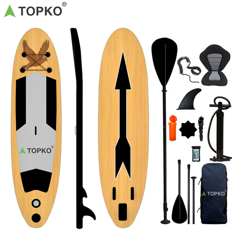

TOPKO Wholesale surfboard Manufacturer stand up Surfing with pump and all accessories, Customized color