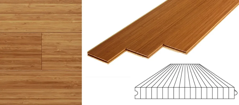 
Horizontal natural solid bamboo flooring with FSC certificate 