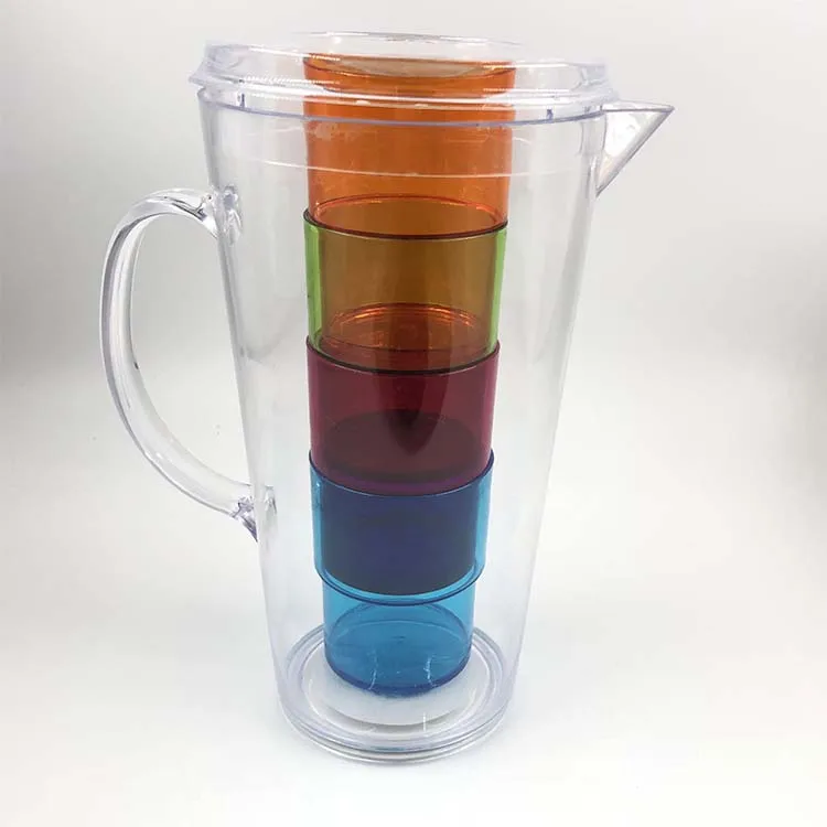 1.8l Ps Plastic Jug With Lid Cold Water Pitcher With 4 Tumblers Buy