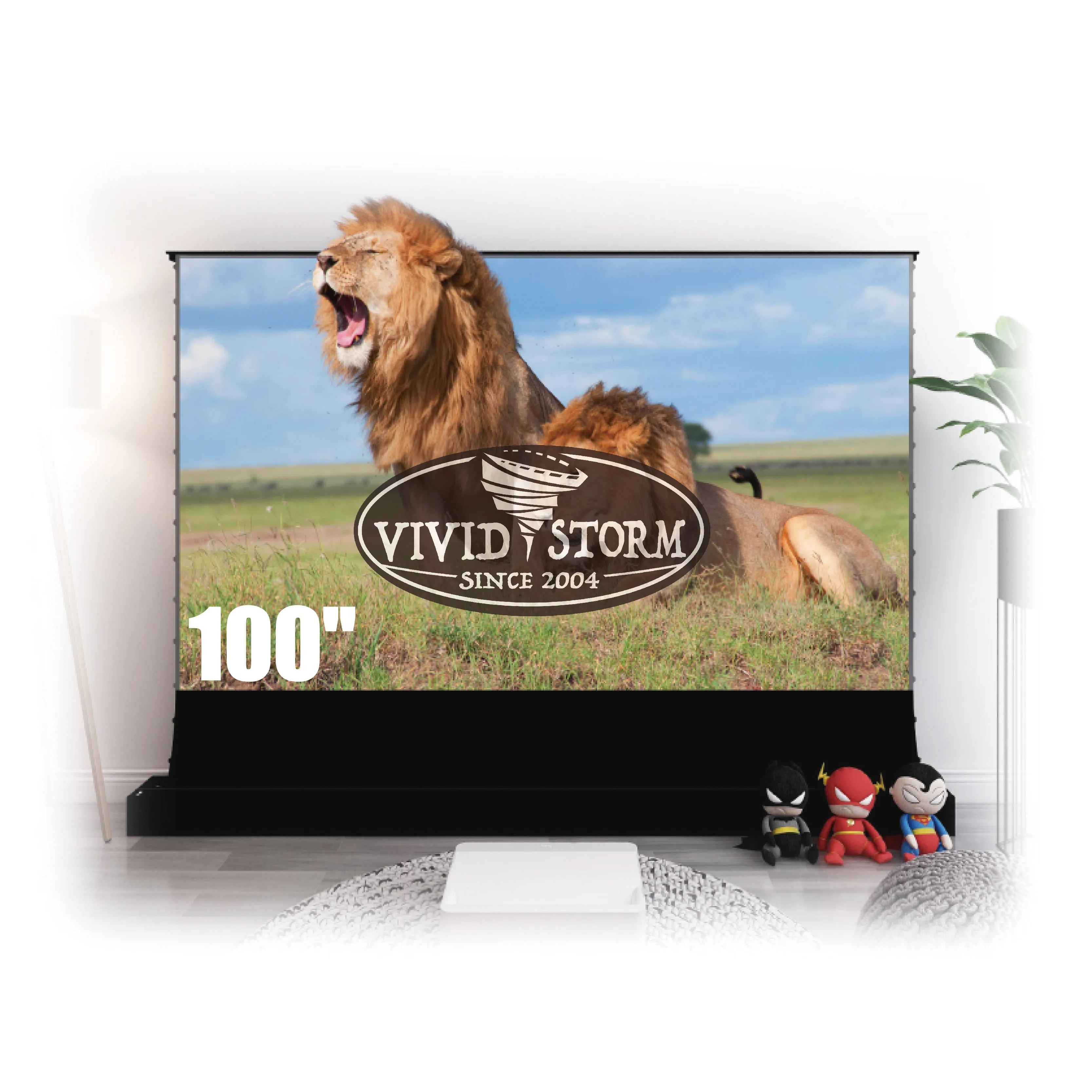 

VIVIDSTORM 2 set S PRO 100 inch Ultra short throw ambient light rejecting laser TV floor rising projection screen home cinema