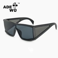 

ADE WU GB1788 Women Sunglasses 2019 luxury brand Crystal Steampunk Retro Sun Glasses Men Gafas de sol UV400