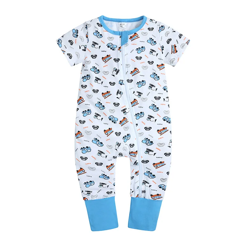 

2021 wholesale ins summer zipper Chinese casual new baby clothes jumpsuits