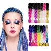 Wholesale Cheap Price 24inch Ombre Synthetic Crochet Hair Extensions Jumbo Braids Hairstyles Pink Red Blue Braiding Hair