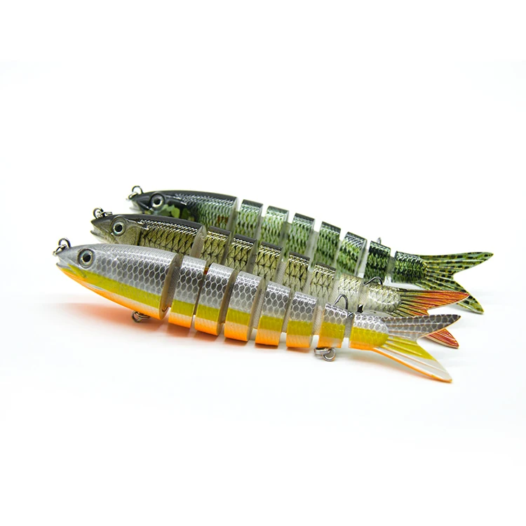 

Hard Artificial bulk deep sea plastic new fishing Lure 2021 minnow crankbait Multi Jointed Wobbler For Trolling Jerkbait Bait, 5 colors as you can see