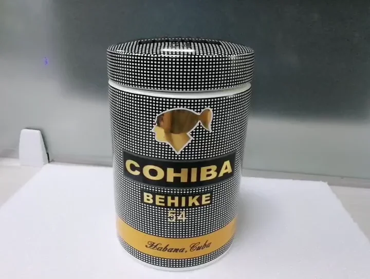 cohiba bkh 54密闭气味药草容器陶瓷雪茄罐