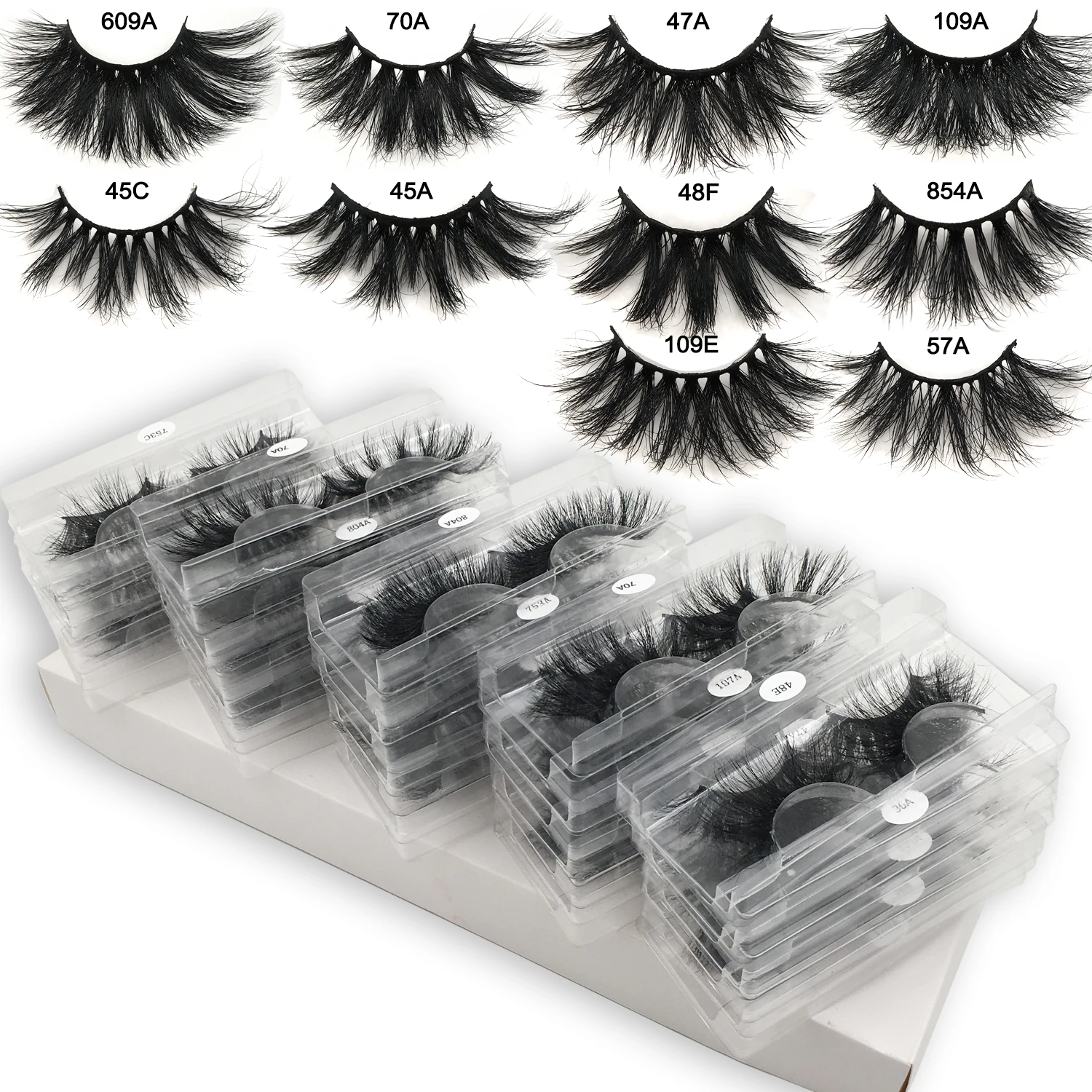 

lashes 3d fluffy wholesale vendor mink lashes with clear tray