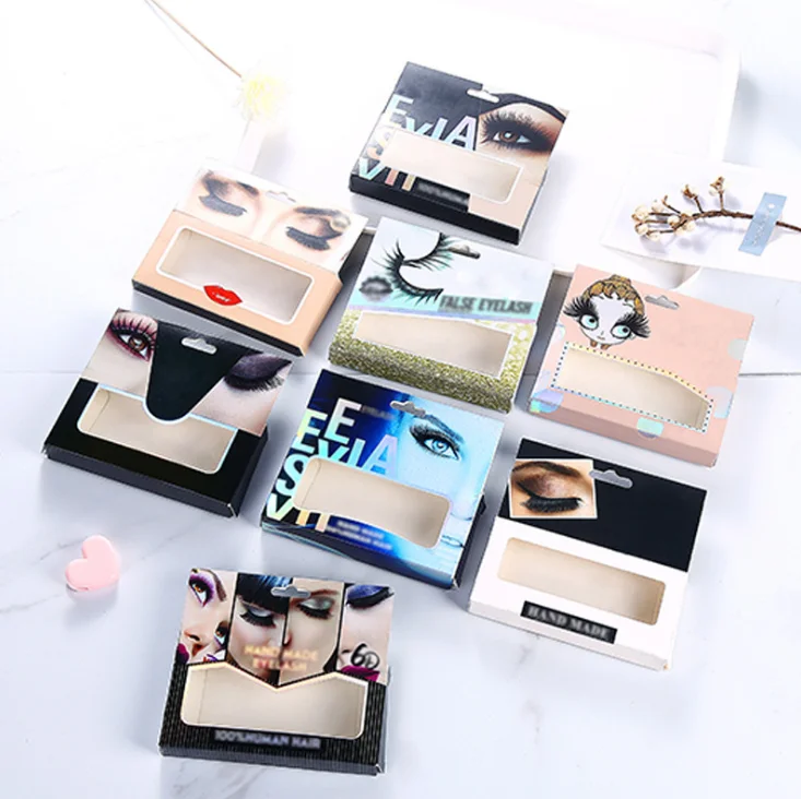 

2021 New Natural False Eyelashes Free Lashes Sample Makeup 15 mm Mink Eyelashes With Eyelash Vendor Custom Packaging, Black
