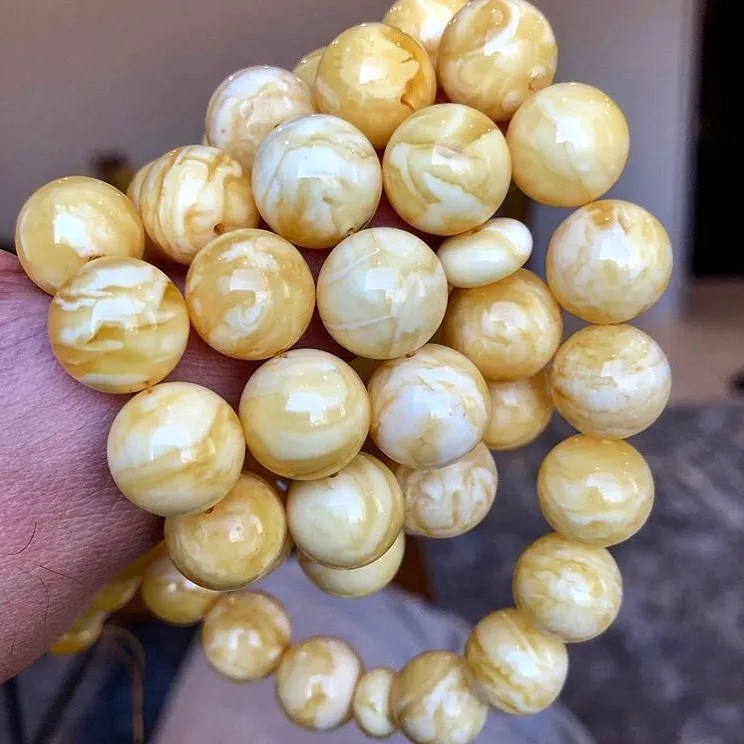 

DIY 8-18mm Natural Amber loose beads bracelet from Baltic Natural Amber