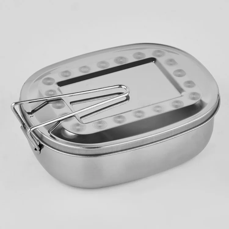 

Wholesale High Quality 304 Stainless Steel kids bento box with lid wholesale bento box lunch bento box for kids, Light grey