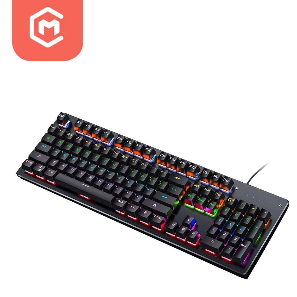 

Best Price Superior Quality 104 Keys Full Size Usb Gamer Wired Game Mechanical Keyboard Gaming