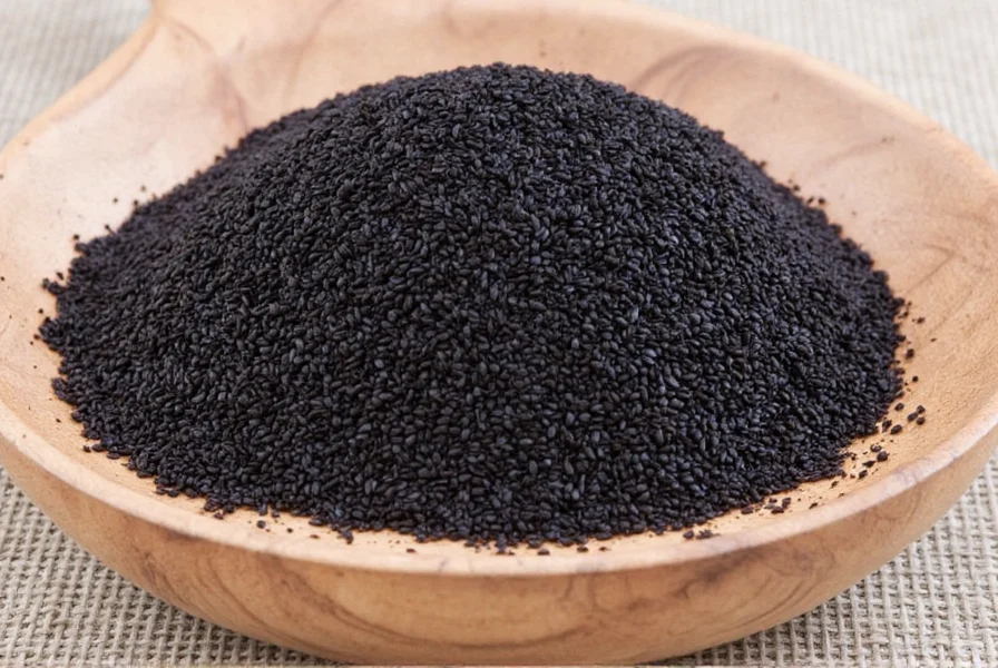 Toasting nigella seeds in a pan
