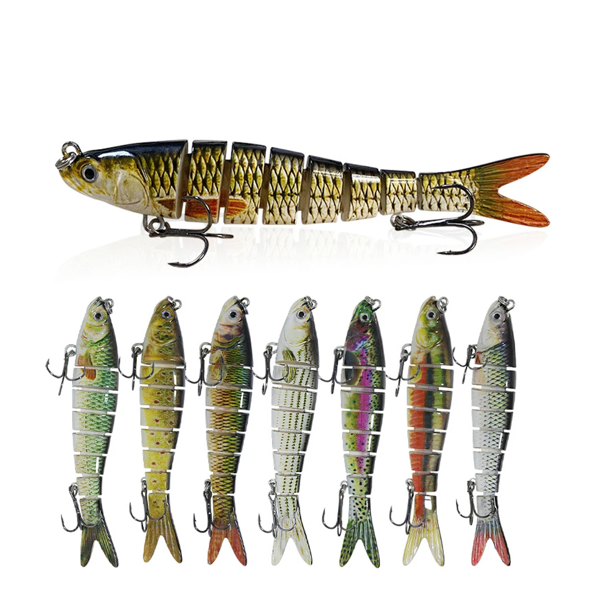 

Factory Costom 10cm 11g Segmented Swimbait Jointed Swimbait Jointed Swimbait For Fishing, Colorful