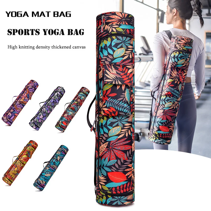 

Yoga Mat Bag Yoga Mat Tote Sling Carrier with Large Side Pocket & Zipper Pocket Fits Most Size Mats