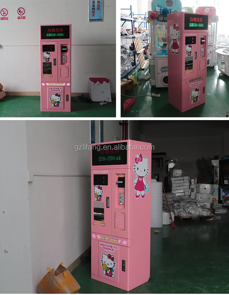 Factory Wholesale Automatic Token Dispenser Kiosk Arcade Coin Exchange