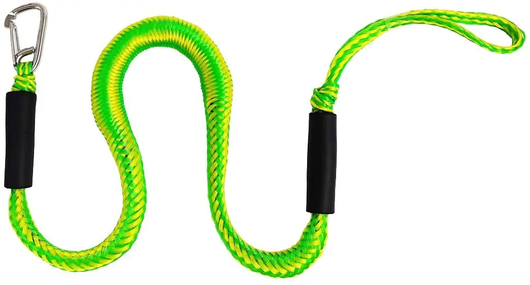 Pwc Bungee Dockline With Foam Float And 316 Stainless Steel Clip,Stretchable Mooring Rope For