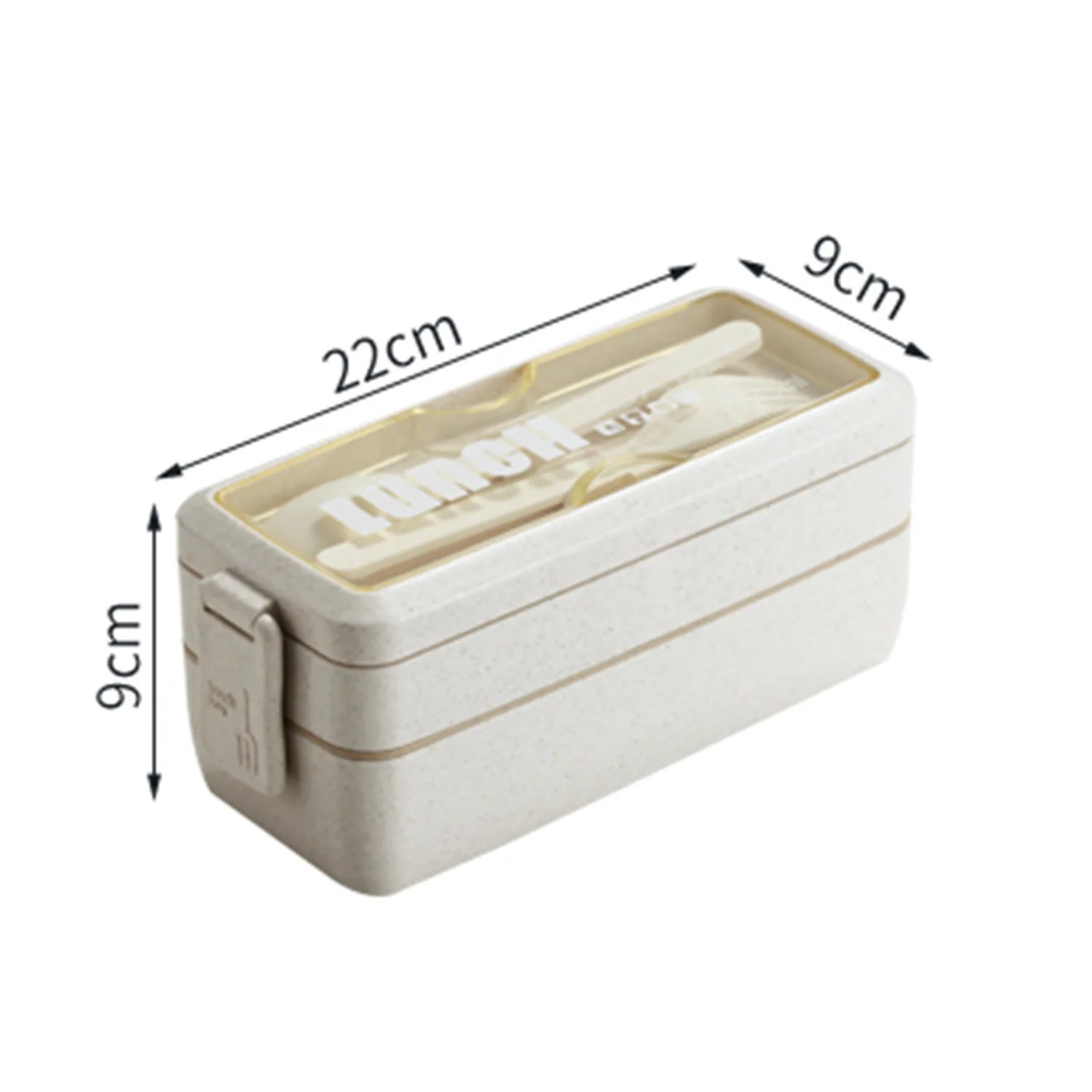 

Wheat straw material environmentally friendly portable lunch box leak-proof sealed compartment lunch box, Customized color