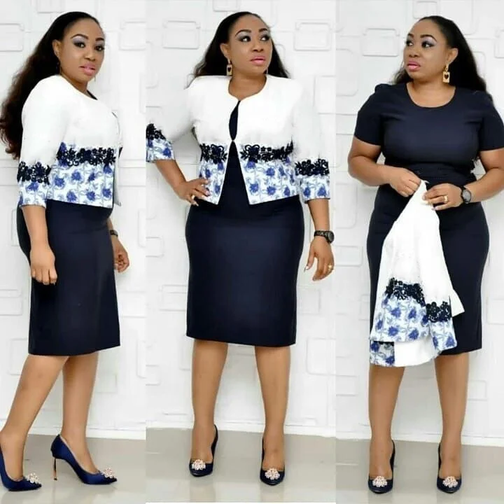 plus size african woman dresses african midi dresses women office casual 2 Pieces