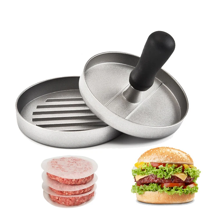 

Wholesale Aluminum BBQ Hamburger Machine Home Burger Press Patty Maker Tool, Silver