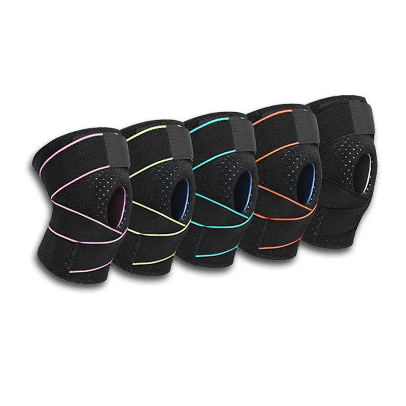 

Neoprene knee brace Adjustable Strap compression knee knee support brace, Black, white, red,yellow,green,blue