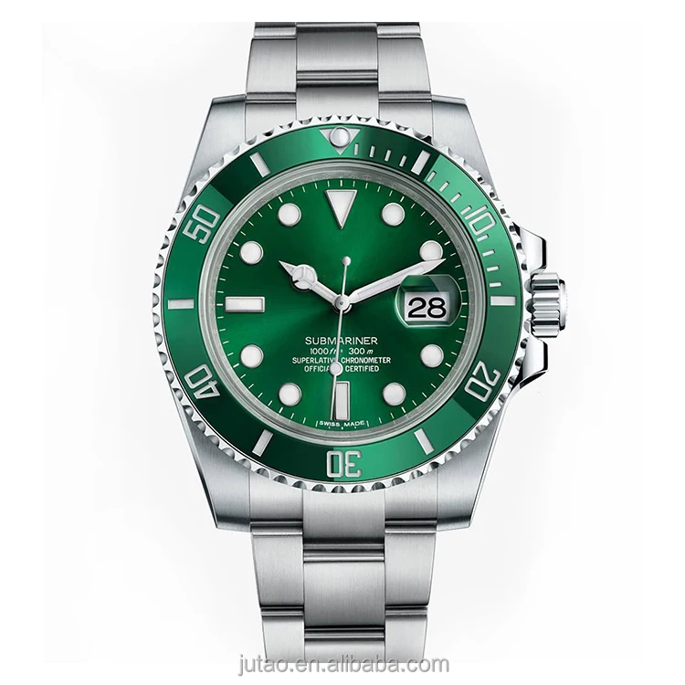 

5A High Quality Noob Luxury Hulk 904l steel 3135 Movement Men wrist luxury Green Watches