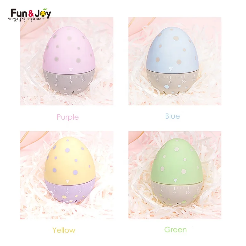 
EGG Timer Student Manage Time Kitchen Alarm Clock Cute Colorful Egg Design 60 Minutes Kitchen Mechanical Countdown Timer 
