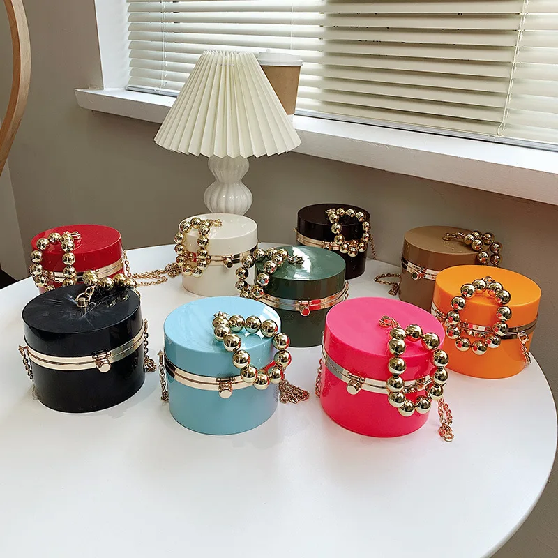

2021 Fashion Design Candy Acrylic Lady Bag Women Crossbody Handbag Chic Ladies Purse Handbags, As picture