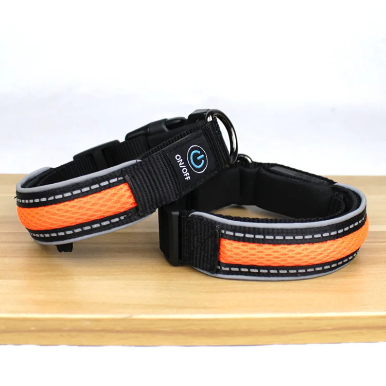 

Luxury Custom Colored Led Light Bar Waterproof Nylon Pvc Heavy Duty Designers Xl Dog Collar for dog