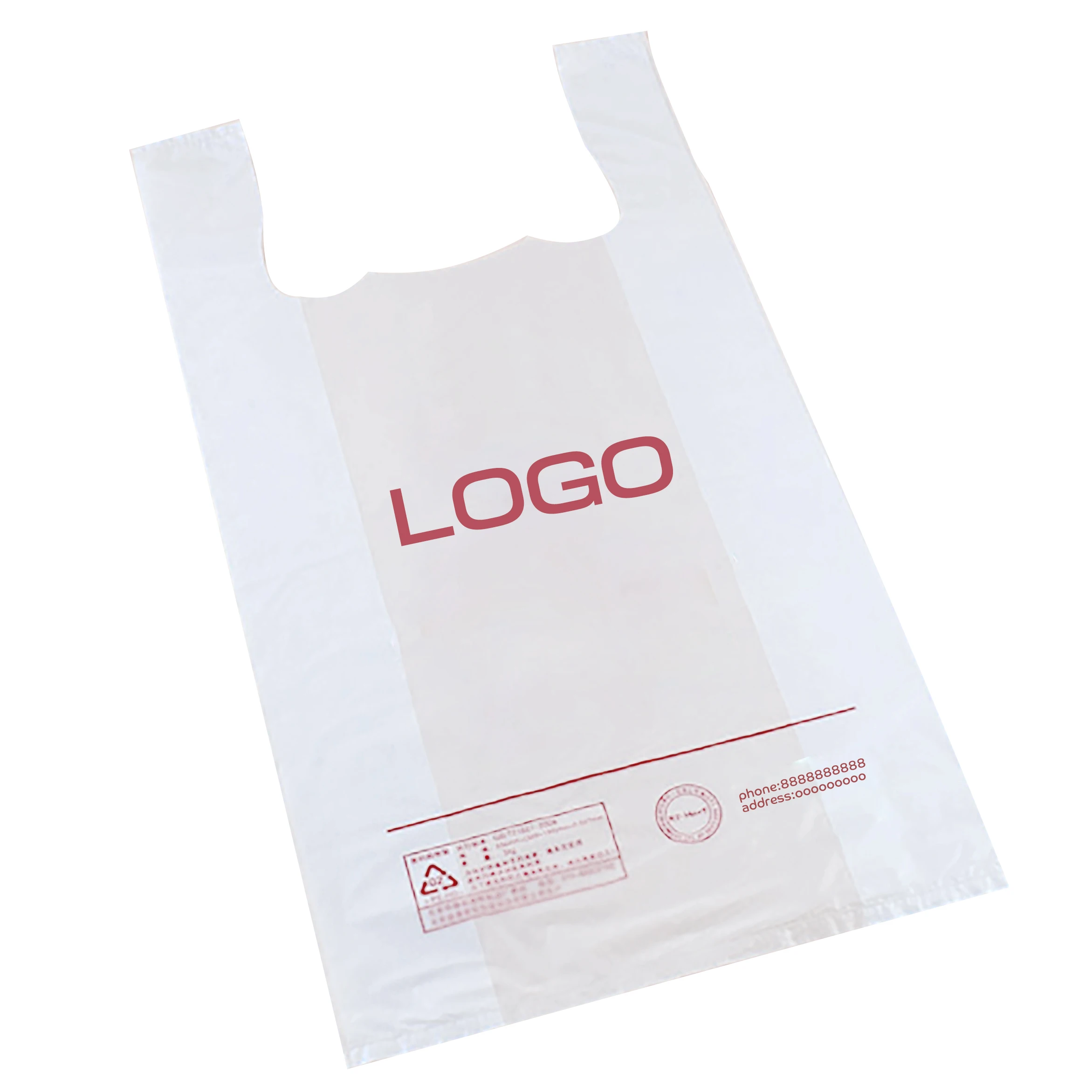 

Custom your own logo plastic bags with handle, Customized color