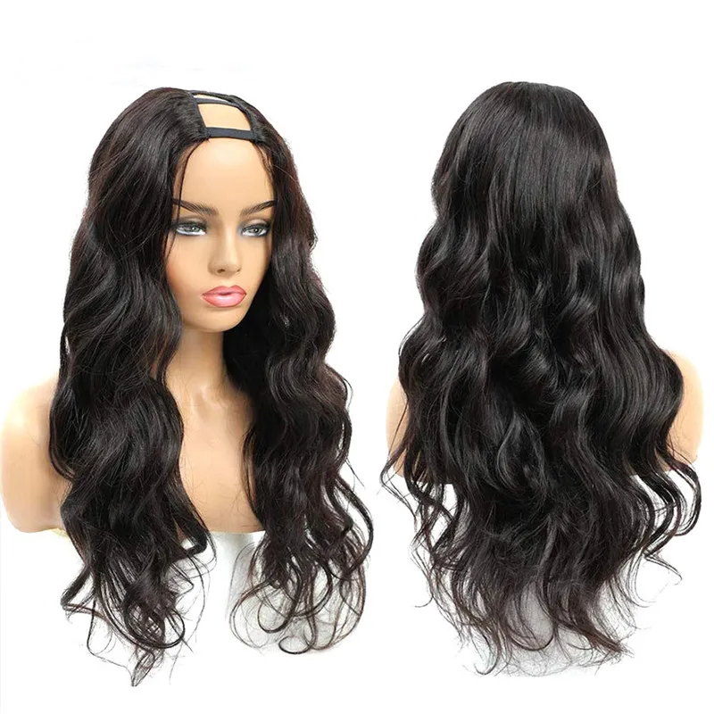 

12A grade 100% unprocessed Brazilian Natural Human Hair Wig U Part Wigs For Black Woman Cheap Glueless 150% Density Remy Wigs
