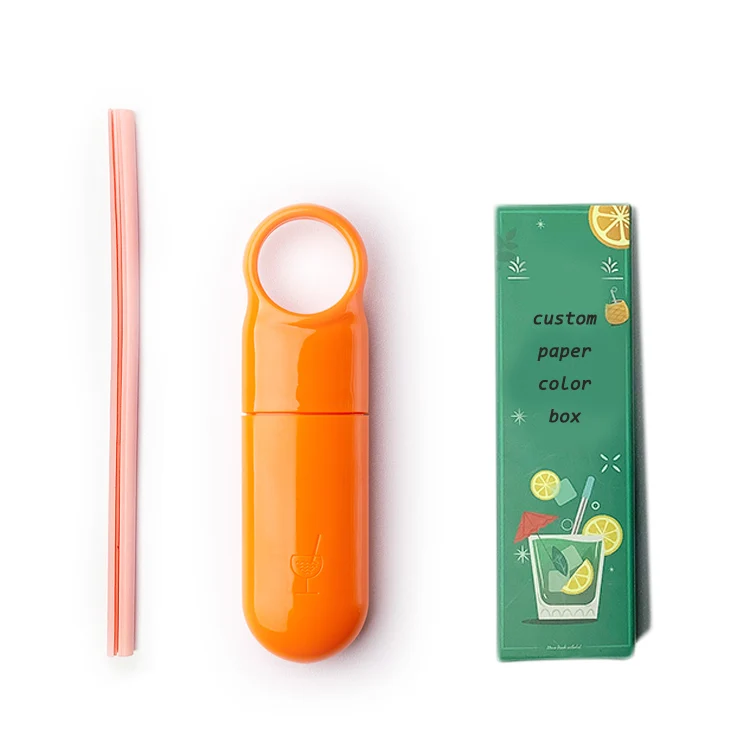 

Amazon Hot Seller Silicone Pipette Collapsible Reusable Drinking Straws openable In Case, Customized color