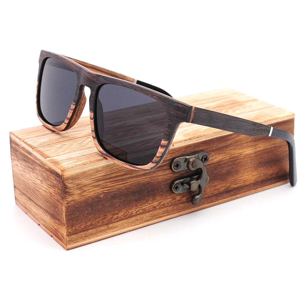 

Real wood frame 2020 fashion polarized wooden custom logo CE sunglasses