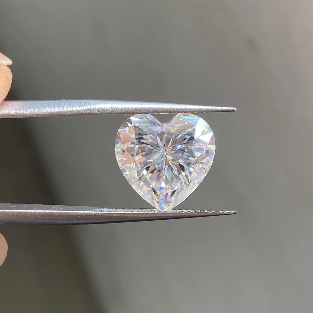 

HQ Gems D VVS1 Heart Cut 6.5x6.5mm 1 Carat Pass Positive Diamond Tester Loose Diamond