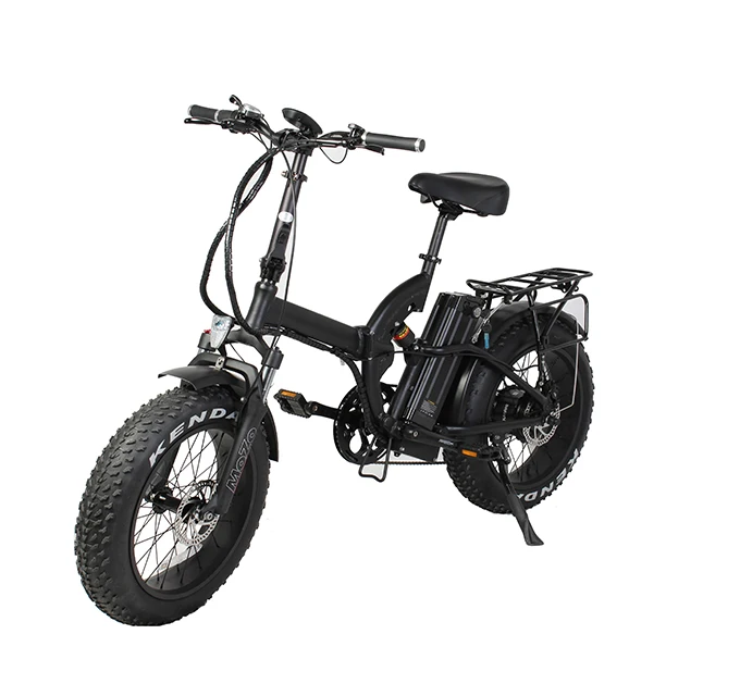 48v 500w BAFANG motor 20 inch full suspension fat tire folding electric bicycle / foldable commute ebike / electric commute bike, Black / white