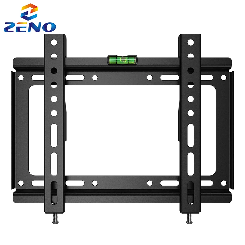 

14-42 slim tv mount ultra wall mount tv shelf with security lock, Black