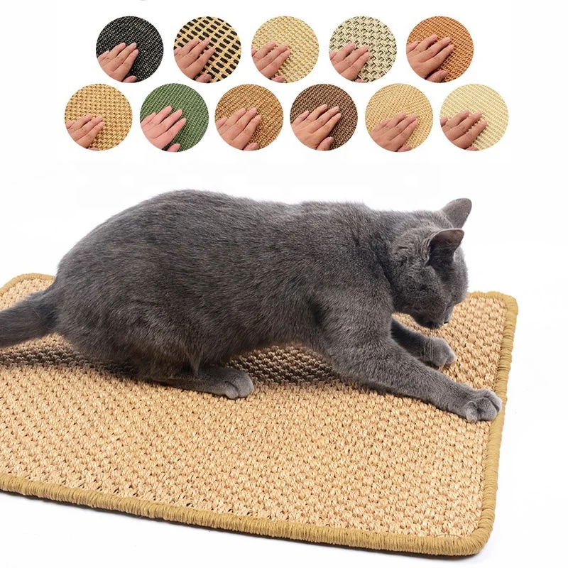 

Natural Sisal Felt Cat Scratching Mat Durable Cat Scratcher Thick Sisal Scratching Pad For Cats Protecting Furniture