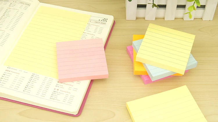 Stationery Supplies Promotion Custom Printing Square Lined notes, Colorful Sticky note/