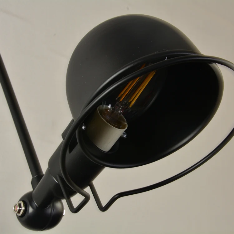 High Quality light fixtures industrial loft style lamp bedside E27 led wall light adjustable
