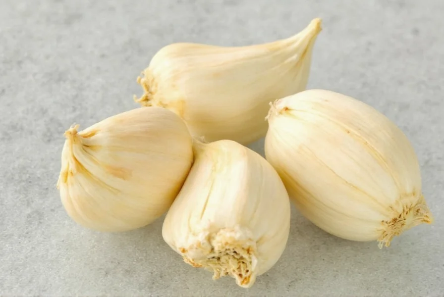 Garlic measurement visual guide showing cloves next to teaspoon equivalents