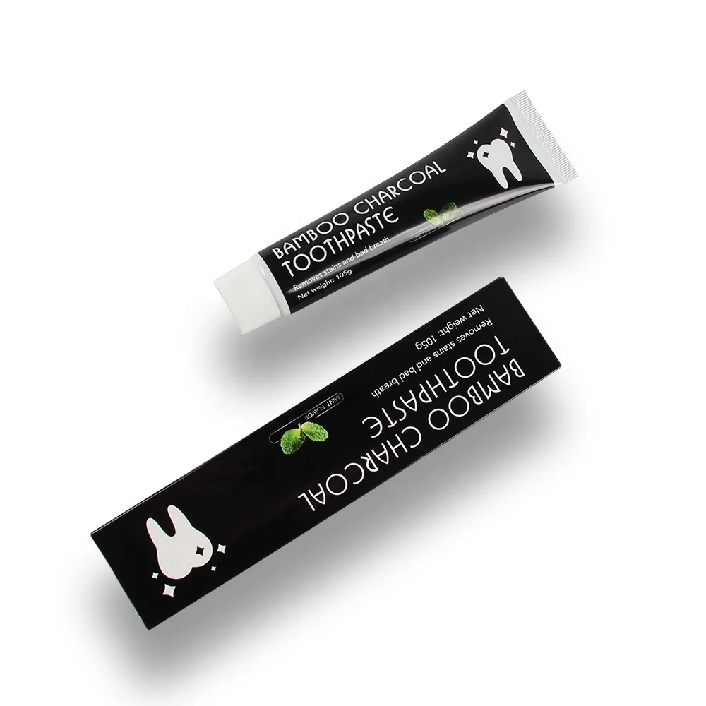 

CE Approved OEM Fresh Breath Charcoal Bamboo Toothpaste For Teeth Cleaning, Black