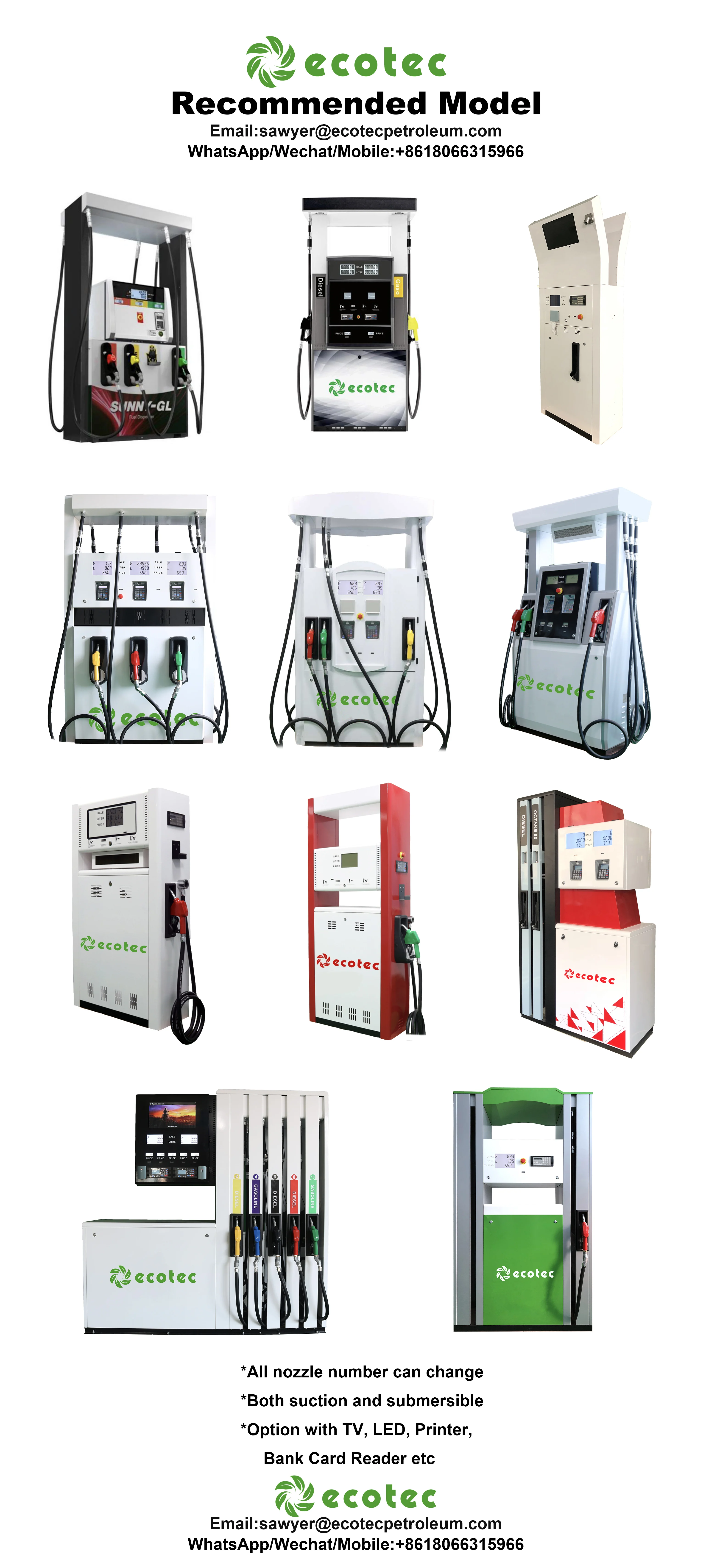 Ecotec Mini Petrol Station Diesel & Fuel Dispenser for Philippine Gasoline