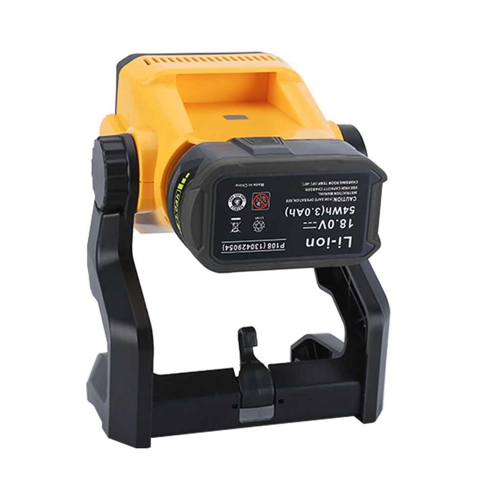 J013 18W Led Round Flood Light Rechargeable LED Work Lamp Compatible with Dewalts Li ion Battery Construction Emergency  Light
