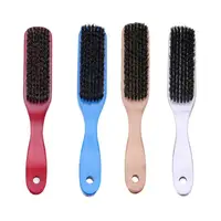 

Free Shipping Wood Handle Hair Brush Hard Boar Bristle Combs For Men Women Hairdressing Hair Styling Beard Comb Brush