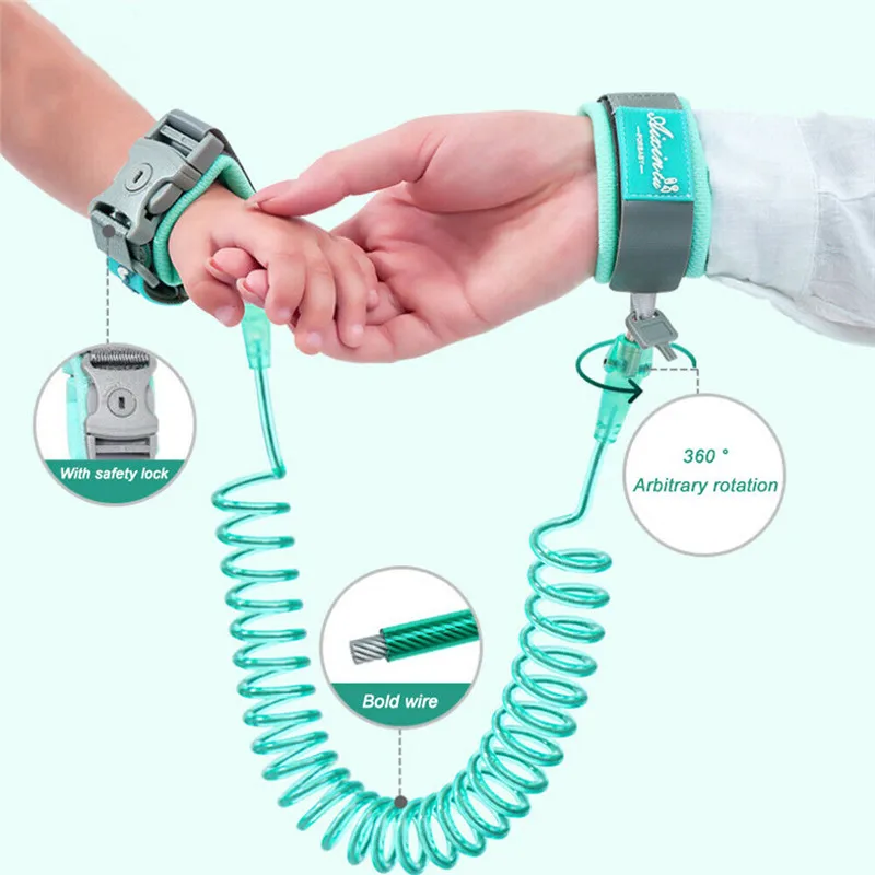 Toddler Wrist Leash for Kids Child Safety Wristband Reflective Upgraded 2019 Version with Lock Cover Anti Lost Wrist Link 3D Silicone Elephant 4.92 ft 