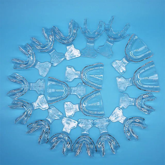 18 件/套牙科无牙颌托盘全/全口义齿牙修复套件牙科牙齿虚假配件工具