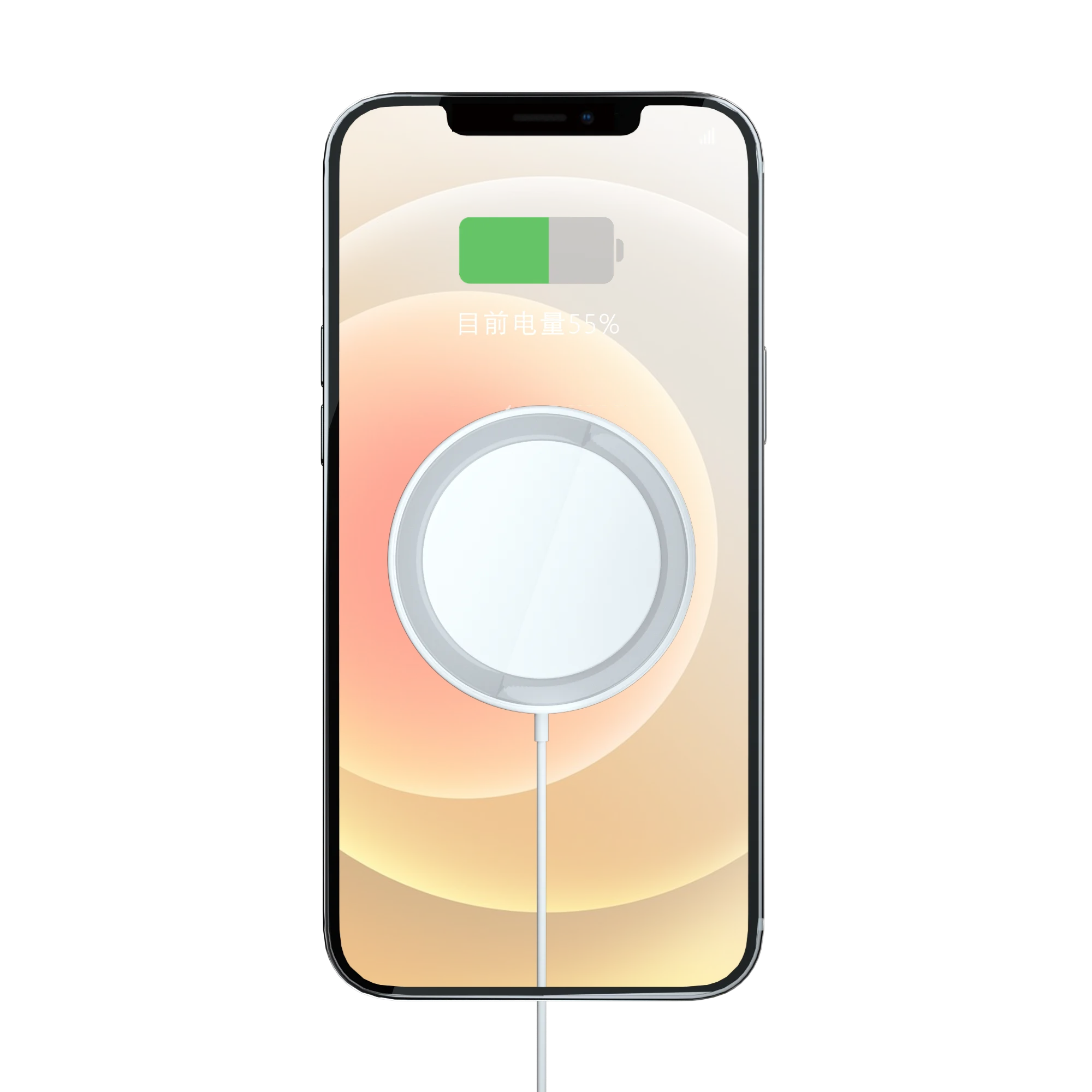 

New Arrival Portable Qi Magnetic Wireless Charging Pad For Iphone12, Silver