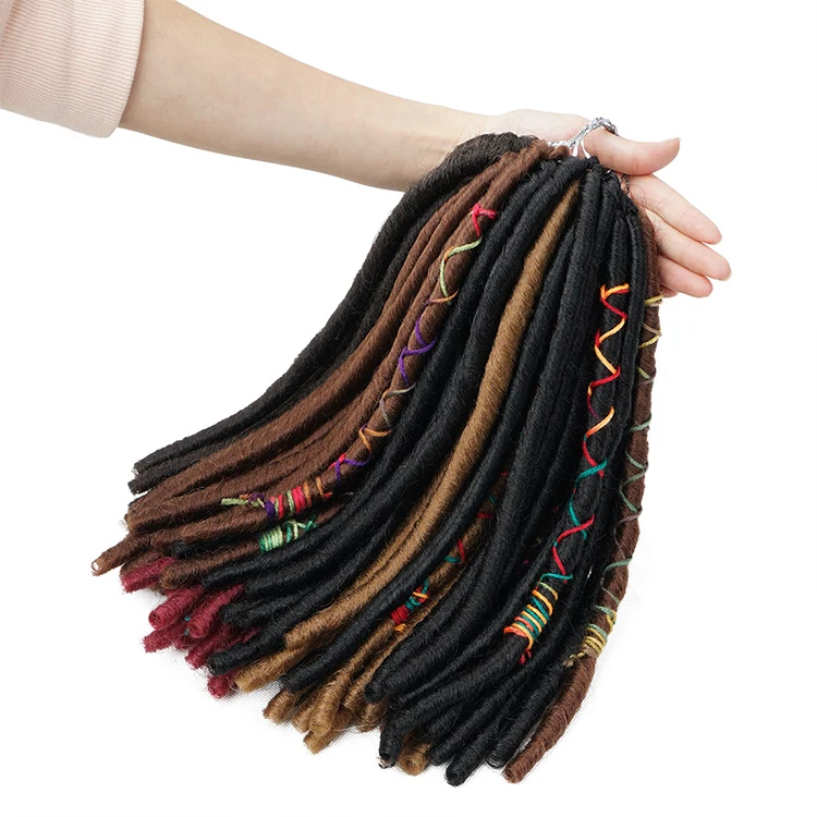 

Faux Locs Soft Dreads Synthetic Ombre Marley Hair Braid Afro Kinky Curly Synthetic Braiding Hair Crochet Braids, Pic showed