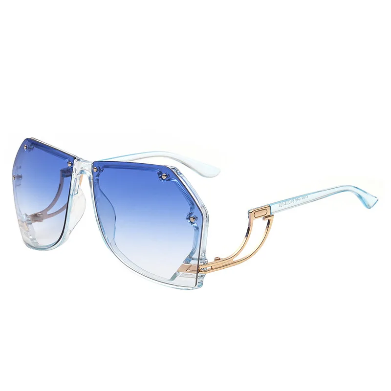 

2021 new shades big frame fashion retro one-piece trending sunglasses, Multi colors