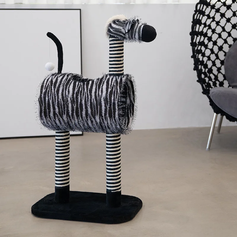 

2021 Manufacturer Design Oem Wholesale Zebra Unique Removable Natural Condo Cat Tree, Black