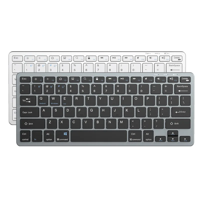 

keyboard Aluminium Alloy Multi Device Wireless Rechargeable Wireless Laptop keyboard, Black or customized